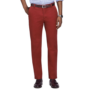 Milano Fit Vintage-Finish Chinos - Red